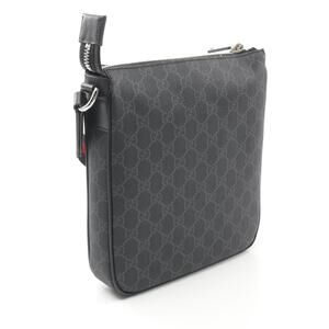 Gucci leather canvas bag GG Supreme black shoulder